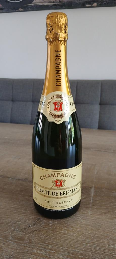 Champagne Comte de Brismand Brut Reserve 12% examen geslaagd, Frankrijk, Nieuw, Ophalen of Verzenden, Champagne