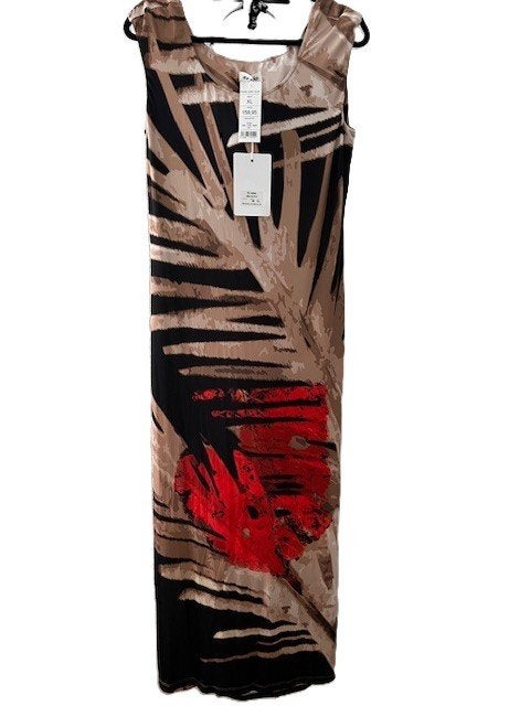NIEUW EROKE Lange Jurk AB216-37 Maat XL/42 NL, Kleding | Dames, Bruin, Verzenden, Maat 42/44 (L), Nieuw