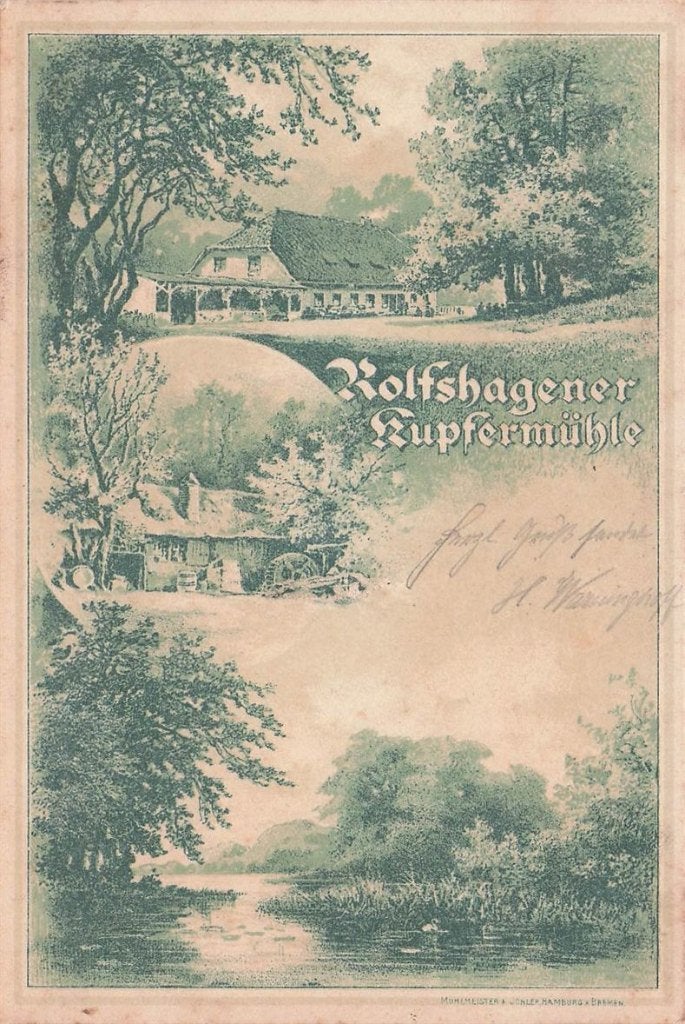 703-185-037 Rolfshagener Kupfermühle Tremsbüttel, Ophalen of Verzenden, Voor 1920, Duitsland