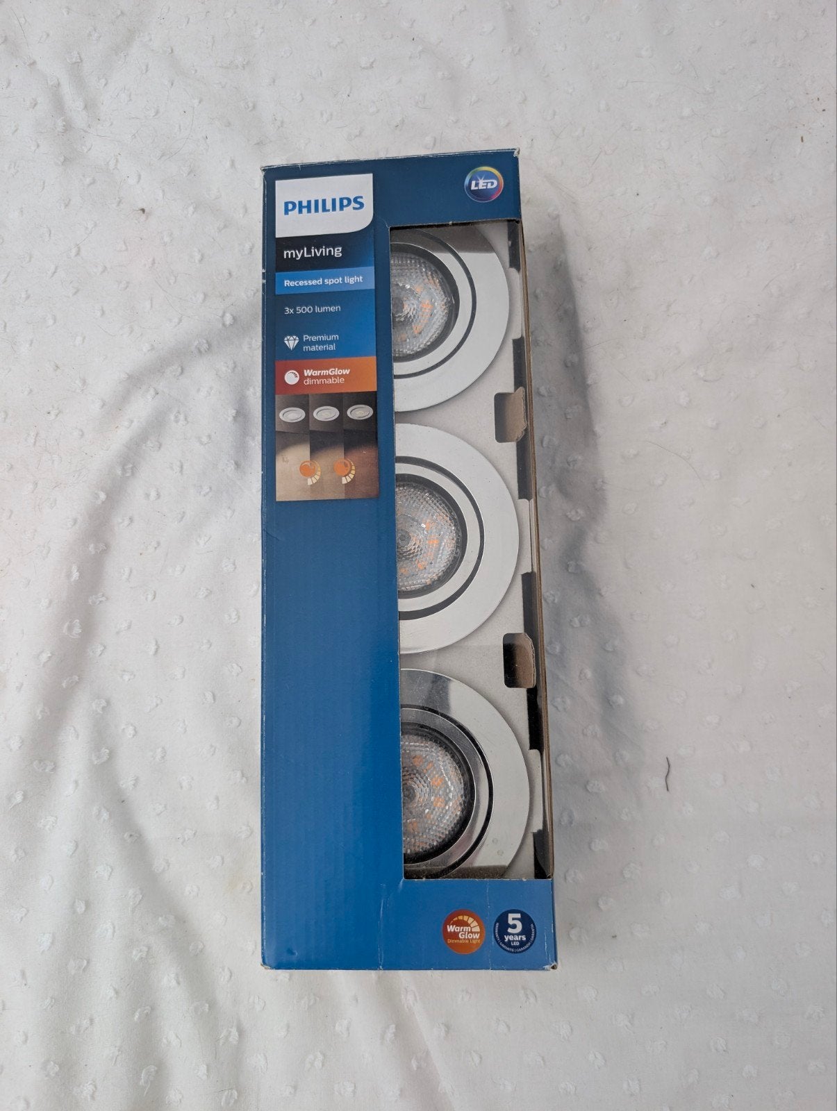 Philips myLiving Inbouwspots LED 3x 500 lumen WarmGlow - NEW, Dimbaar, Nieuw, Overige fittingen, Ophalen of Verzenden