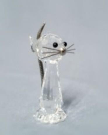 Swarovski kat / poes groot, Ophalen of Verzenden, Zo goed als nieuw, Figuurtje