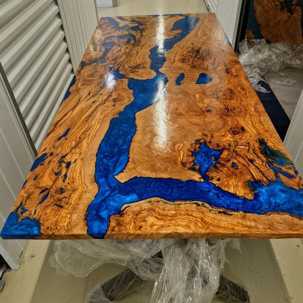 Epoxy Eettafel, 75 cm of meer, Rechthoekig, Nieuw, 200 cm of meer