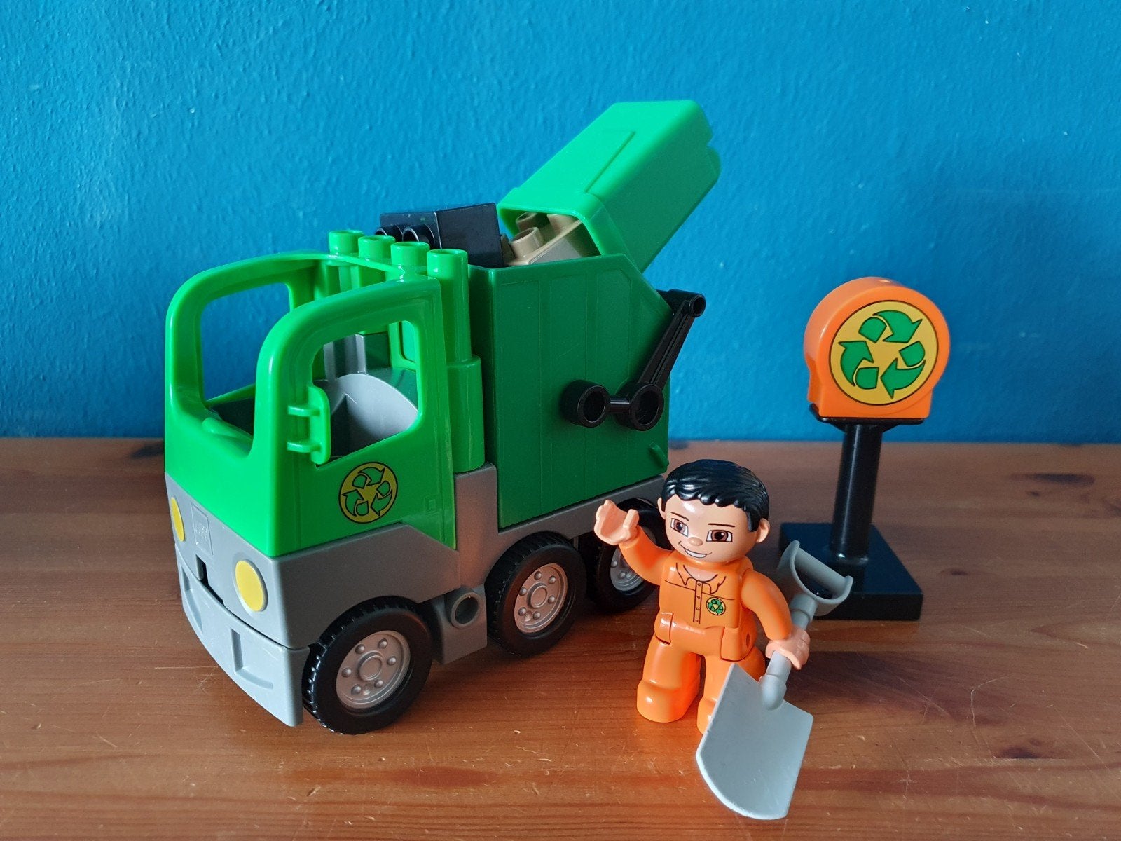 Duplo Vuilniswagen met kliko Complete set 4659, Ophalen of Verzenden, Zo goed als nieuw, Duplo