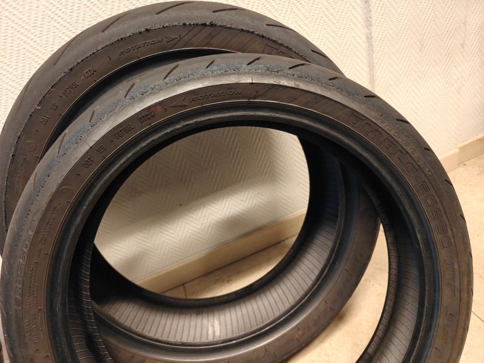 Pirelli Diablo Rosso 4 Motorbanden, Ophalen, Gebruikt