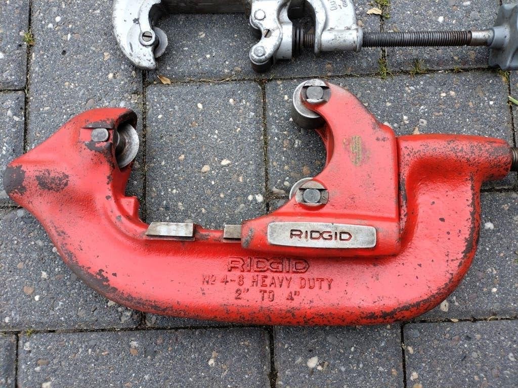 Ridgid 4-S heavyduty Pijpsnijder.En Half inch tot 2 1/2 inch, Ophalen of Verzenden, Gebruikt, Snijgereedschap