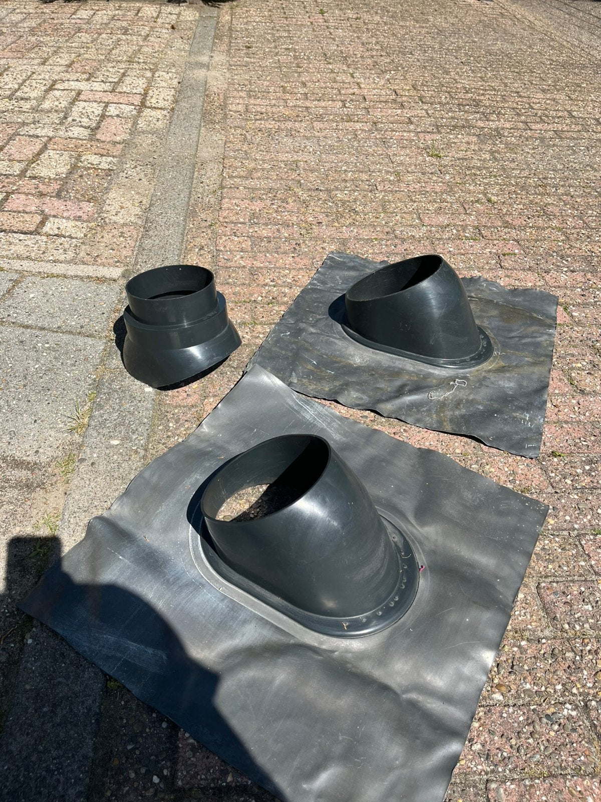 Dakdoorvoer lood 2stuks cv ketel lood daklood, Kunststof, Zwart, Overige typen, Ophalen of Verzenden