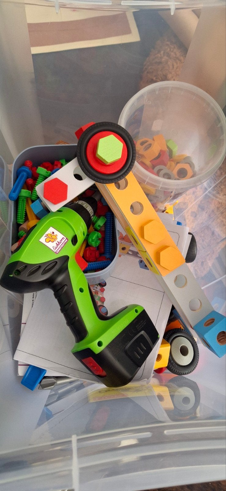Eichhorn Bouwspeelgoed met Boormachine en Instructies, Ophalen of Verzenden, Zo goed als nieuw, Overige merken