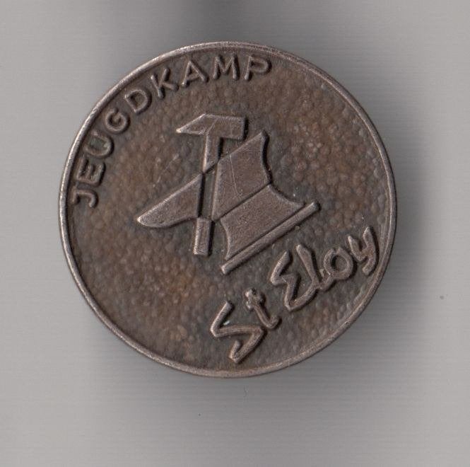 St Eloy Jeugdkamp Metaalbewerkers Bond broche, Gebruikt, Niet vindbaar, Niet vindbaar, Speldje of Pin