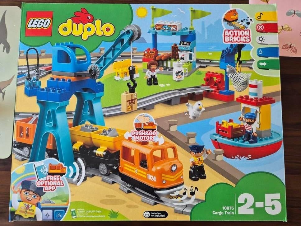 LEGO Duplo Goederentrein (10875), Kinderen en Baby's, Speelgoed | Duplo en Lego, Ophalen, Compleet, Gebruikt, Overige thema's