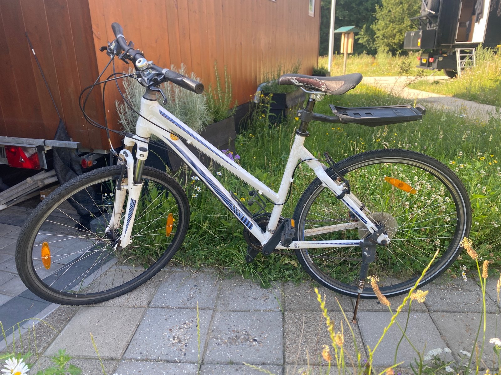 witte damesfiets / hybride fiets - Giant Roam W - 28 inch, Ophalen, Zo goed als nieuw, Meer dan 20 versnellingen, Giant