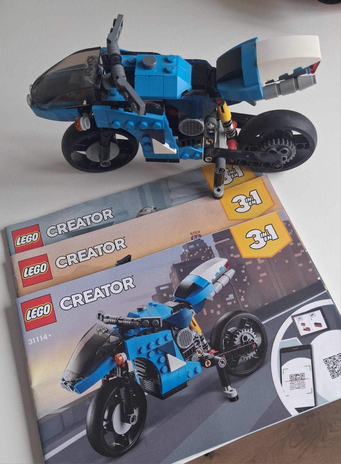 LEGO Creator 3-in-1 Superbike 31114 met instructies, Lego, Compleet, Ophalen of Verzenden, Zo goed als nieuw