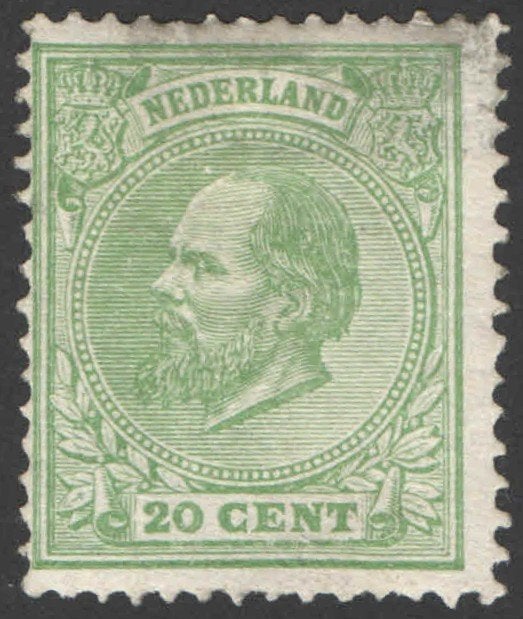 Nederland NVPH nr 24 ongebruikt Koning Willem III 1872, Postzegels en Munten, Postzegels | Nederland, Ophalen of Verzenden, T/m 1940
