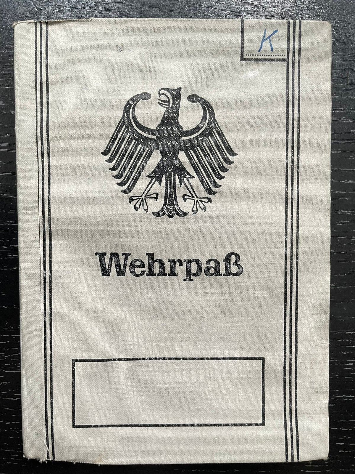 West-Duitse Wehrpass van de Bundeswehr, Verzamelen, Ophalen of Verzenden, Landmacht, Duitsland, Overige typen