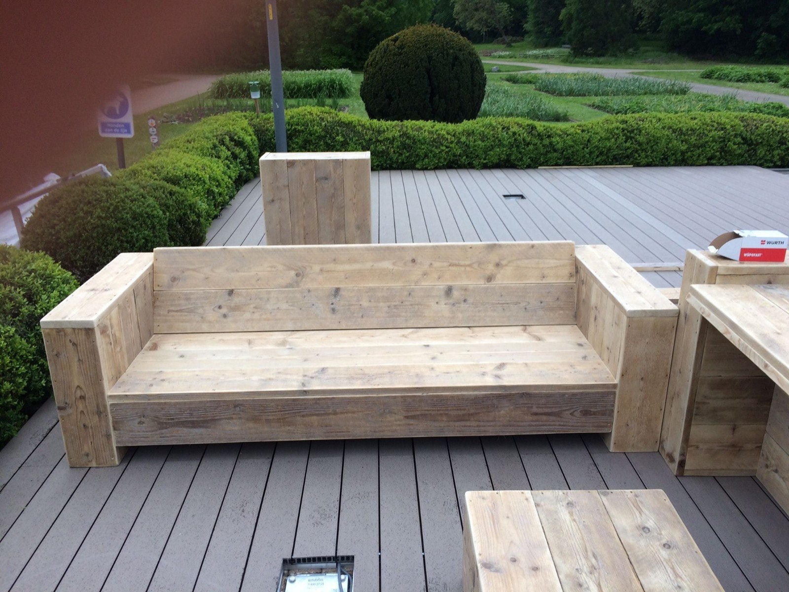 steigerhout loungbanken gratis thuisbezorgd, Ophalen of Verzenden, Nieuw, Hout