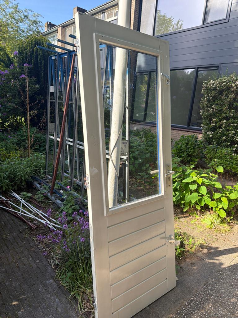 Gebruikte buitendeur met glas 82x211,5, Ophalen, Gebruikt, 80 tot 100 cm, Buitendeur