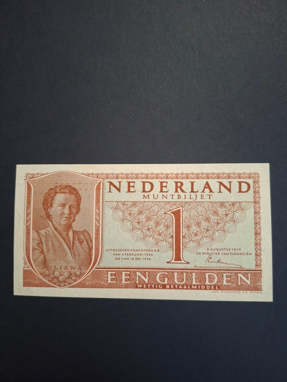 1 gulden Wilhelmina uit 1945
in UNC, Postzegels en Munten, Bankbiljetten | Nederland, Ophalen of Verzenden, 1 gulden, Los biljet