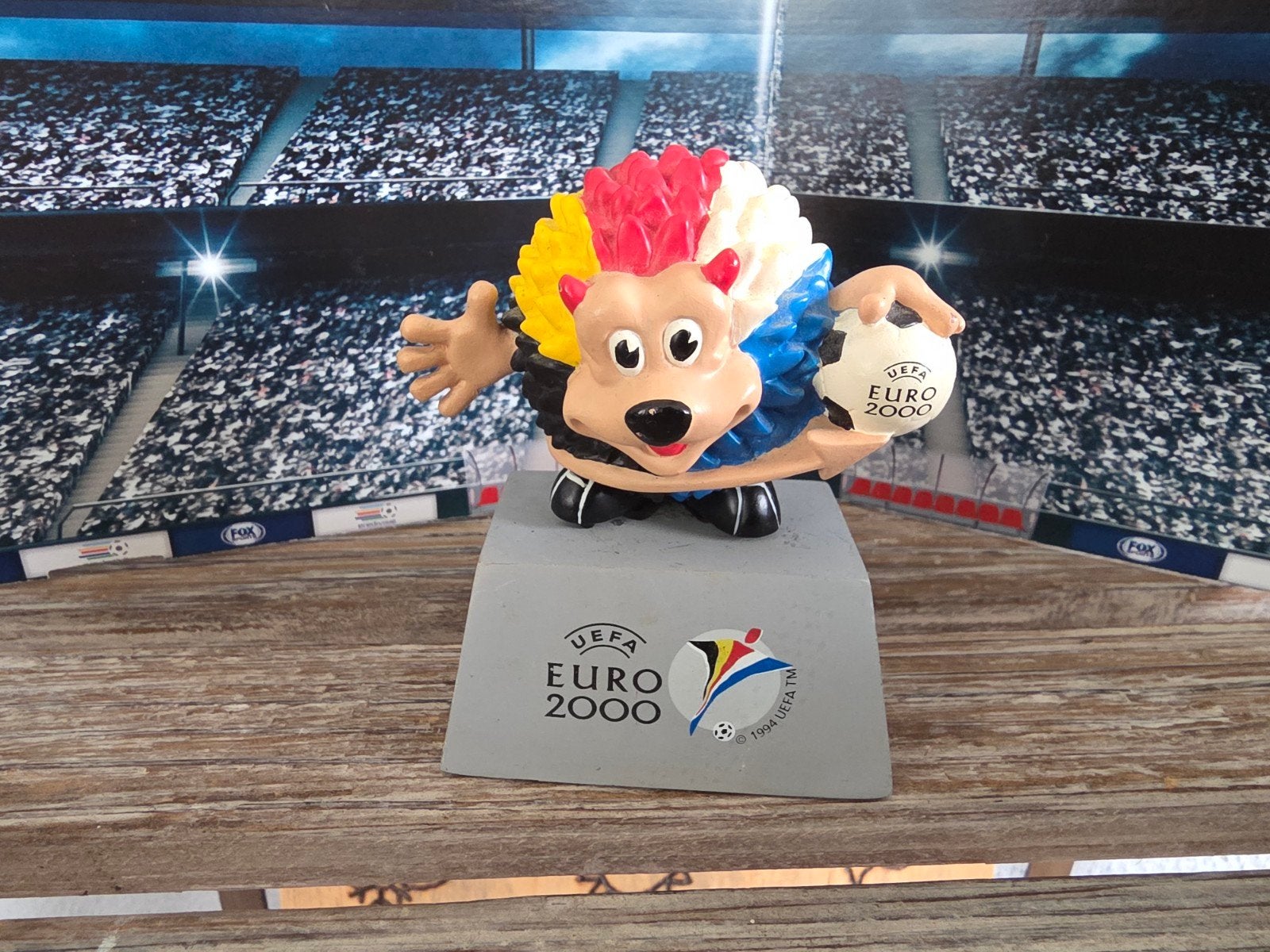 Benelucky UEFA Euro 2000 mascotte beeldje, Ophalen, Gebruikt, Beeldje of Poppetje