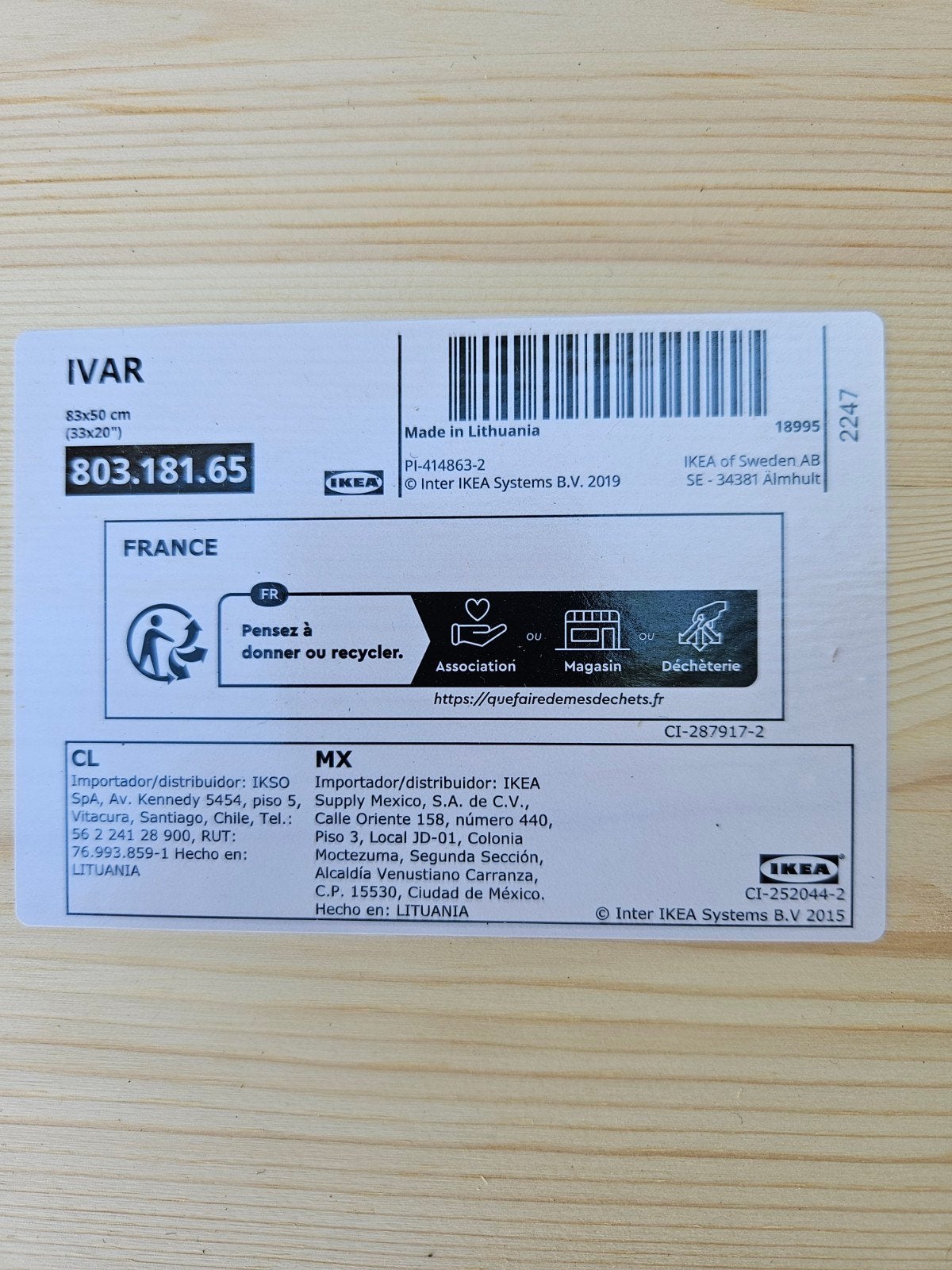 IKEA IVAR Kastplanken 9x (83x50 cm), Ophalen, Zo goed als nieuw