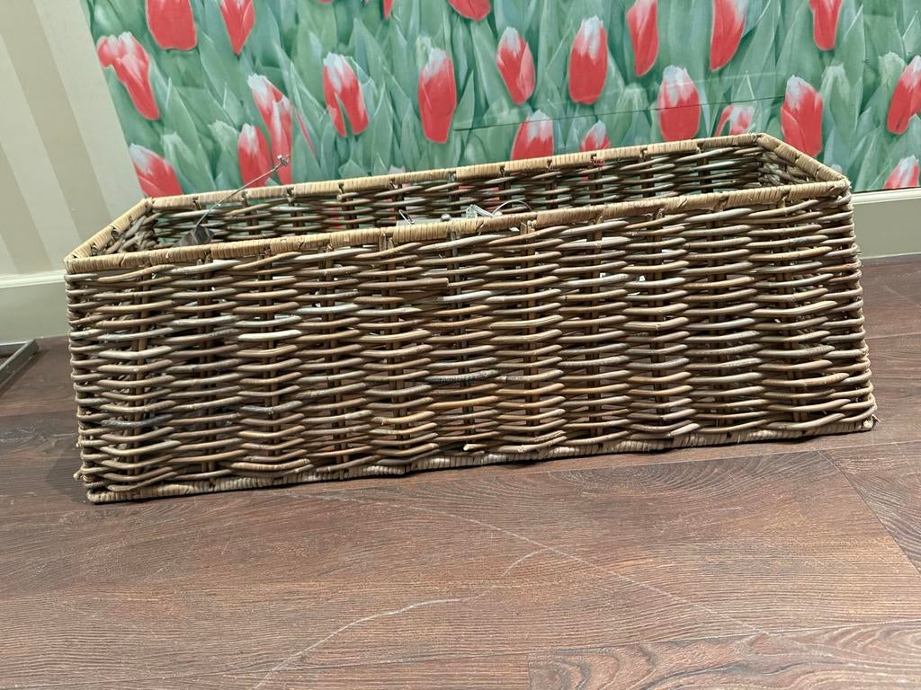 Grote Rotan hanglamp boven eettafel, Ophalen, Gebruikt