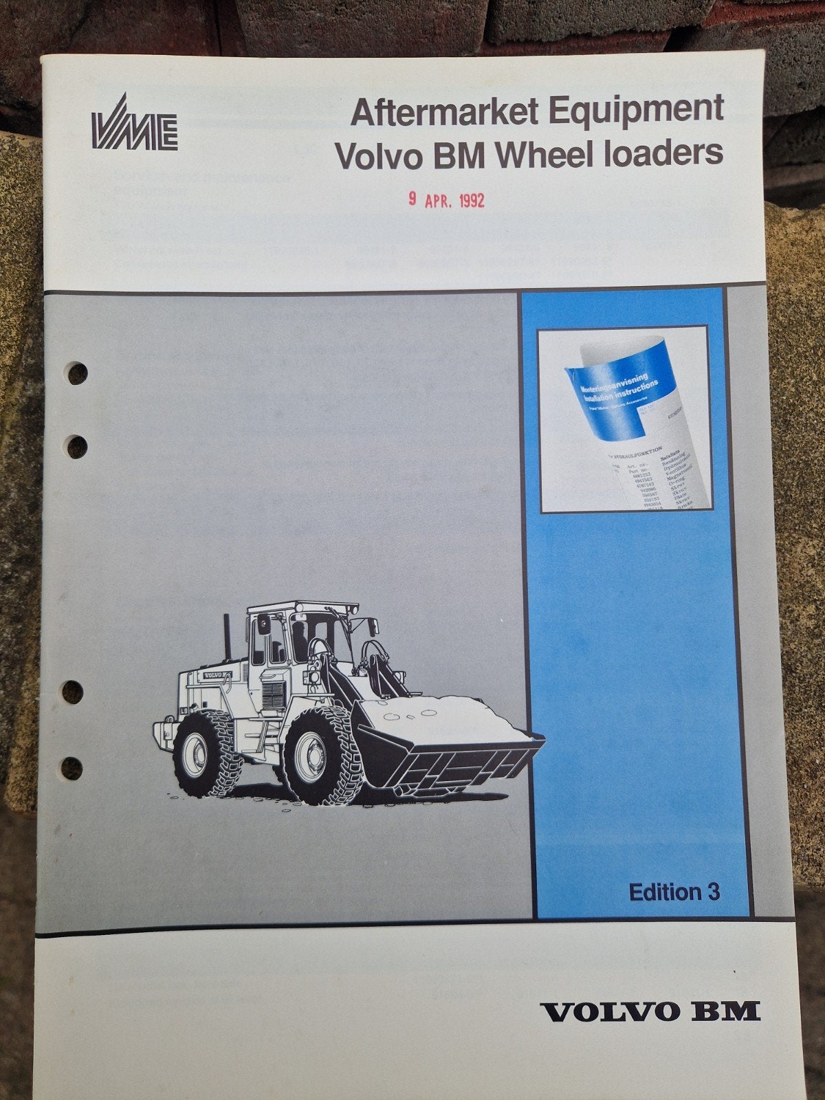 VME Aftermarket Equipment Volvo BM Wielladers Handleiding, Ophalen of Verzenden