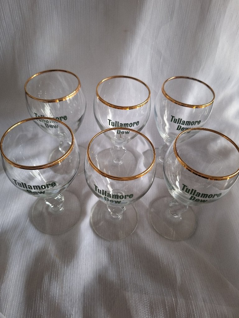 IRISH COFFEE TULLAMORE DEW glazen 6 stuks (#22), Ophalen of Verzenden, Zo goed als nieuw, Borrel- of Shotglas