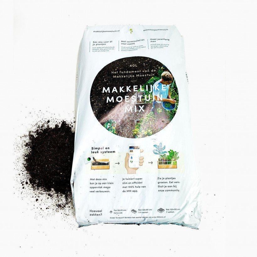 Makkelijke Moestuin Mix 40L / Voeding 1kg / MM-mini zwart, Ophalen, Tuinaarde