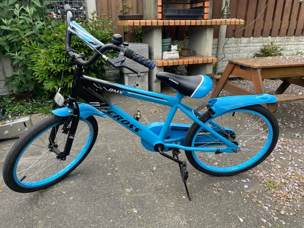 Cross BMX fiets - Blauw/Zwart - 20 inch, Ophalen, Terugtraprem, Gebruikt, Staal