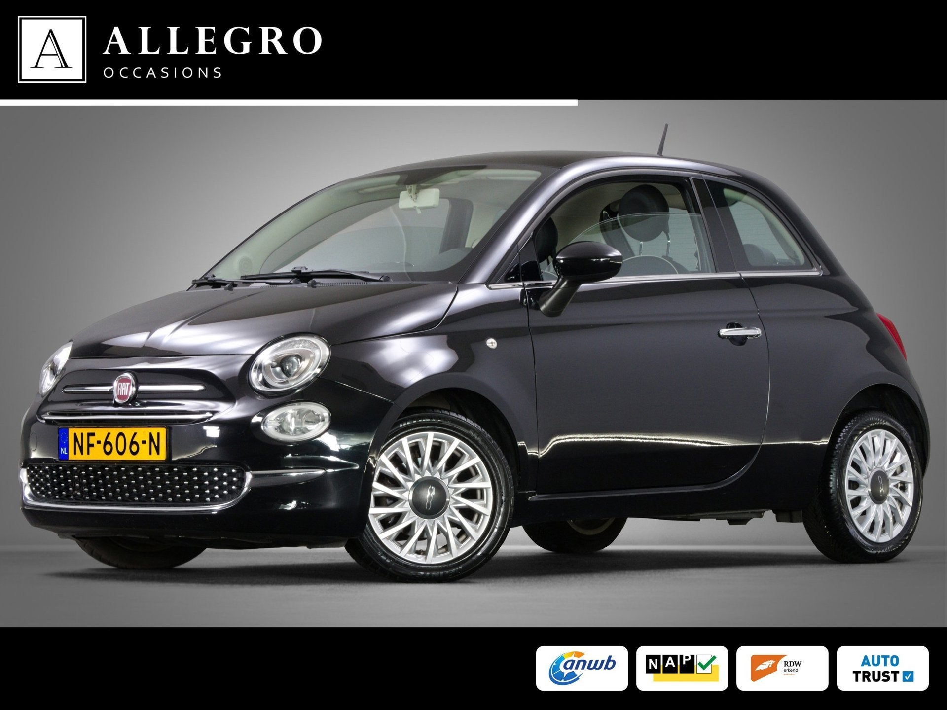 Fiat 500 0.9 TwinAir Turbo (PANORAMADAK, CRUISE CONTROL, PAR, Voorwielaandrijving, Stof, Gebruikt, Origineel Nederlands