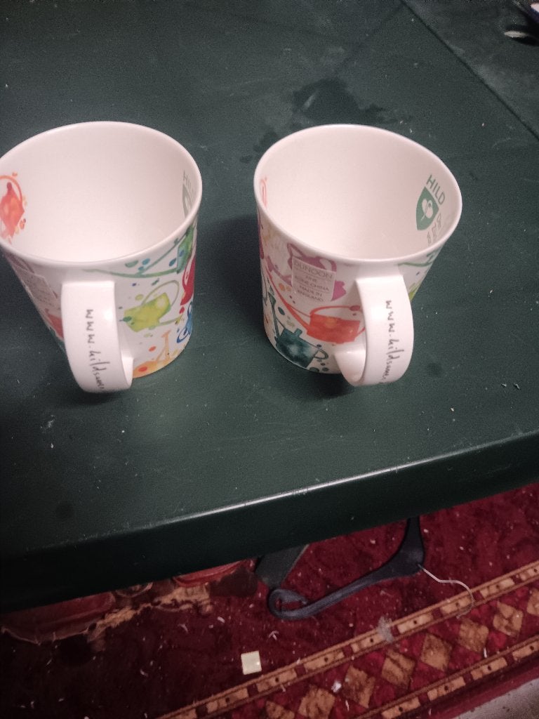 2 vintage echte fine bone China Dunoon made Engeland, Verzamelen, Porselein, Kristal en Bestek, Ophalen, Nieuw, Porselein, Kop en/of schotel