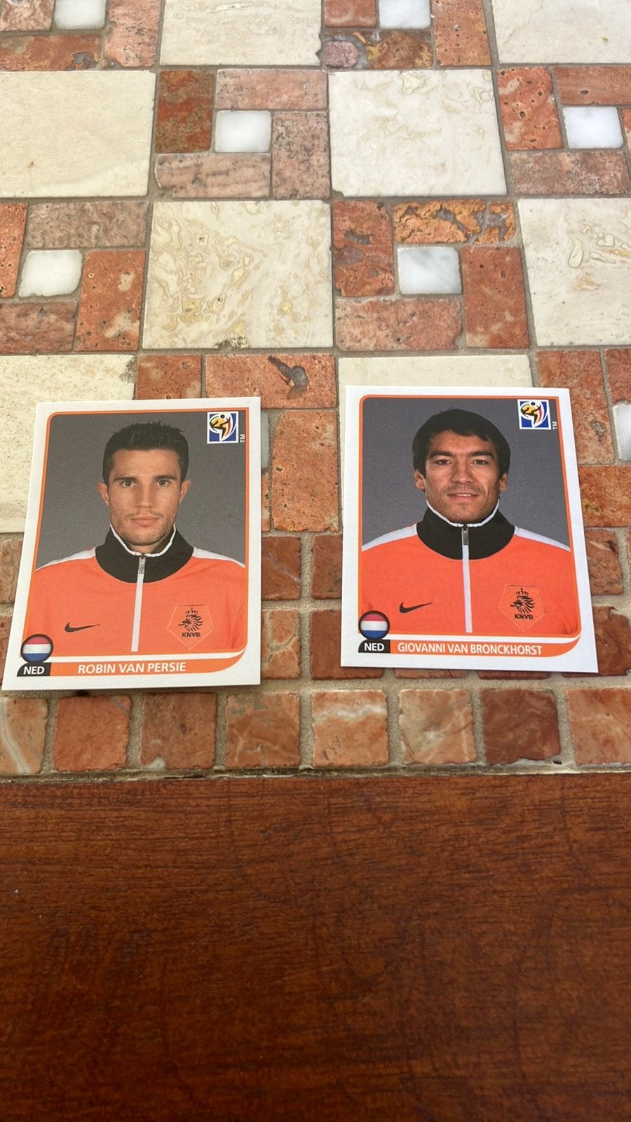 Gio en rvp panini 2010 wk Feyenoord, Ophalen of Verzenden, Zo goed als nieuw, Feyenoord, Poster, Plaatje of Sticker