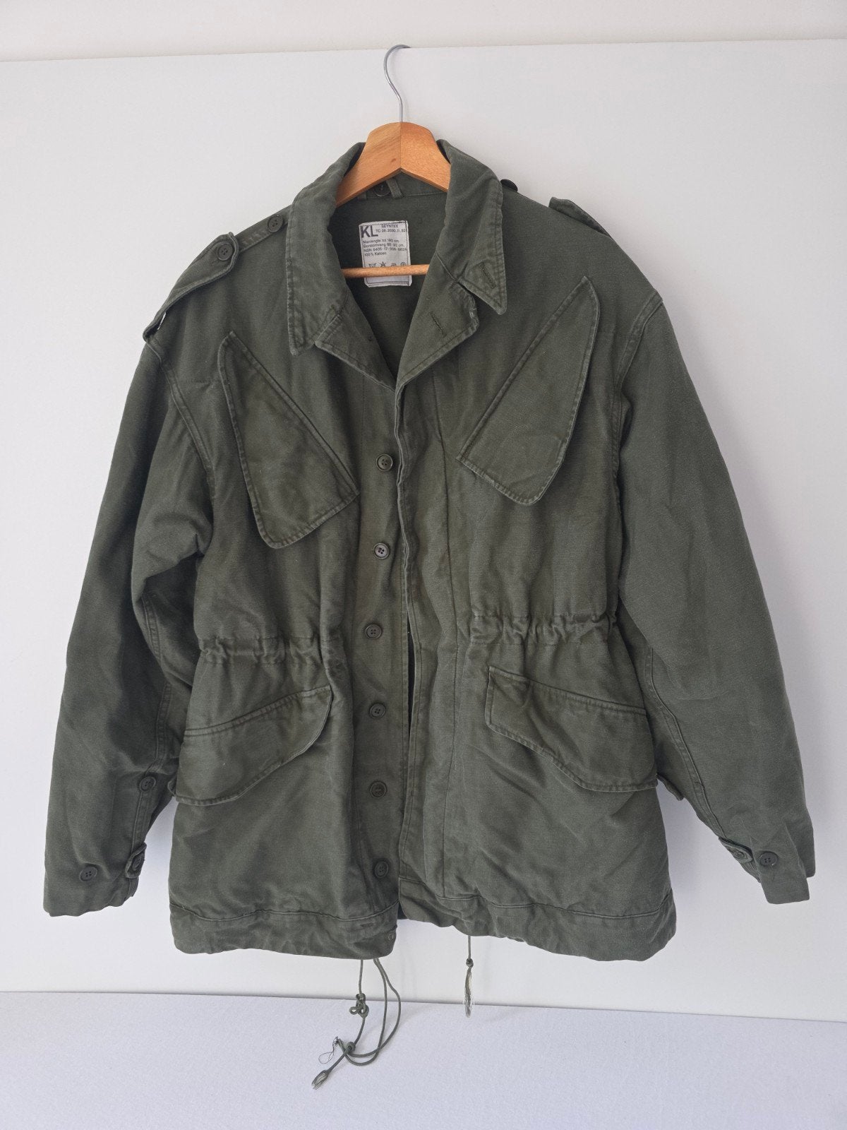 Vintage KL Legerjas - Maat M (88-92 cm borstomvang), SEYNTEX, Onbekend, Onbekend, Gedragen