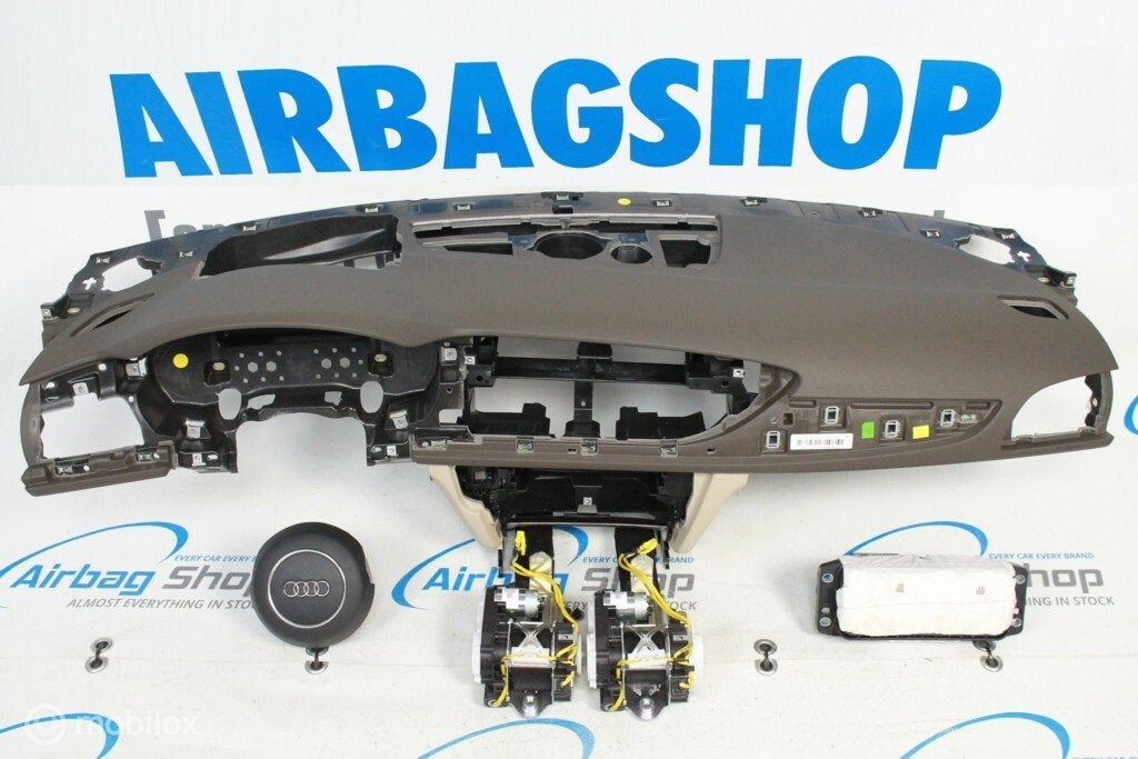 Airbag set - Dashboard HUD bruin beige Audi A6 C7 2011-2018, Gebruikt, Ophalen of Verzenden