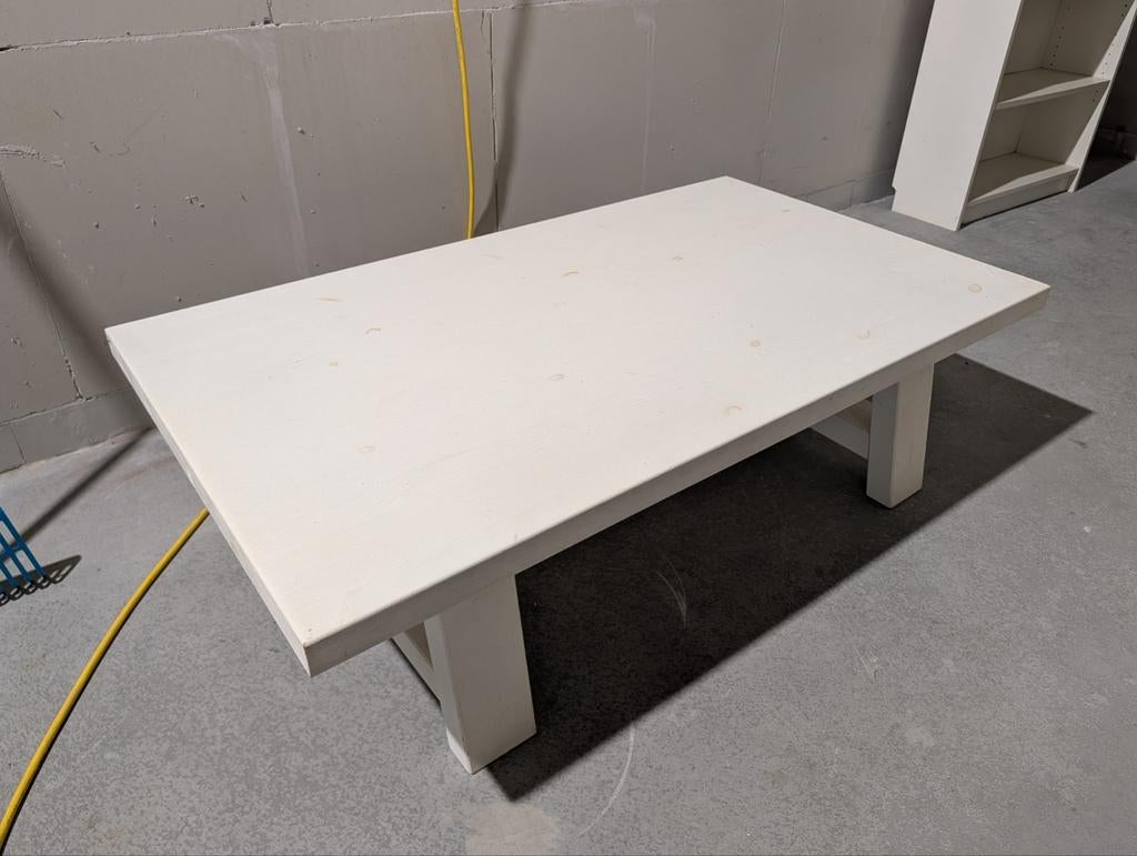 Salontafel wit 140x80x40, Ophalen, Gebruikt, 50 tot 100 cm, 50 tot 100 cm