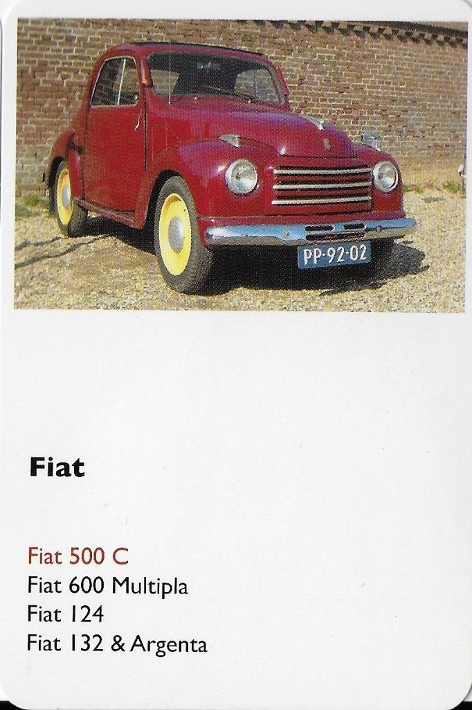 A23 autokaartje fiat 500 c, Verzamelen, Ophalen of Verzenden, Zo goed als nieuw, Auto's
