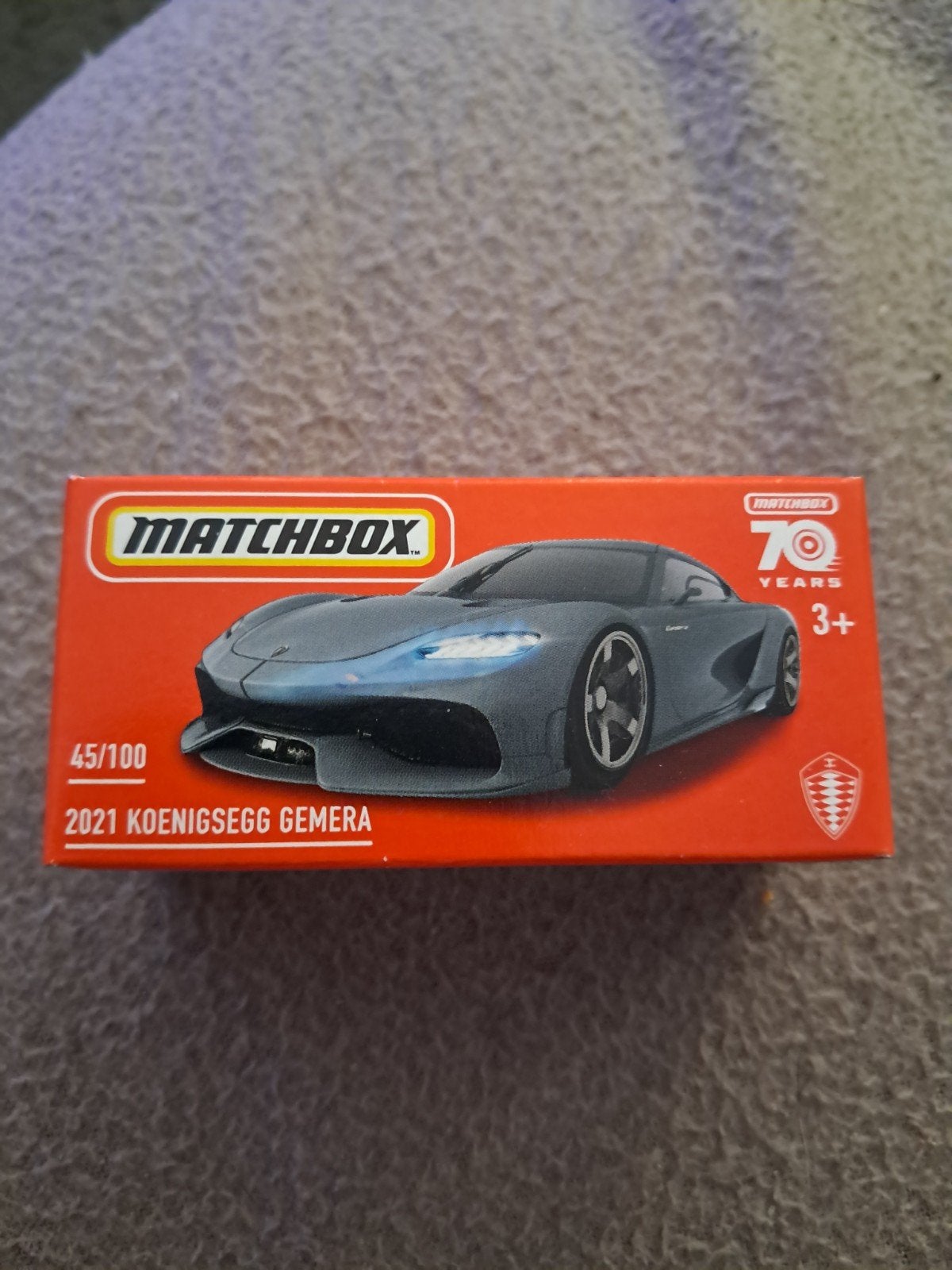 Matchbox 2021 Koenigsegg Gemera grijs nieuw in doosje, Ophalen of Verzenden, Nieuw, Auto