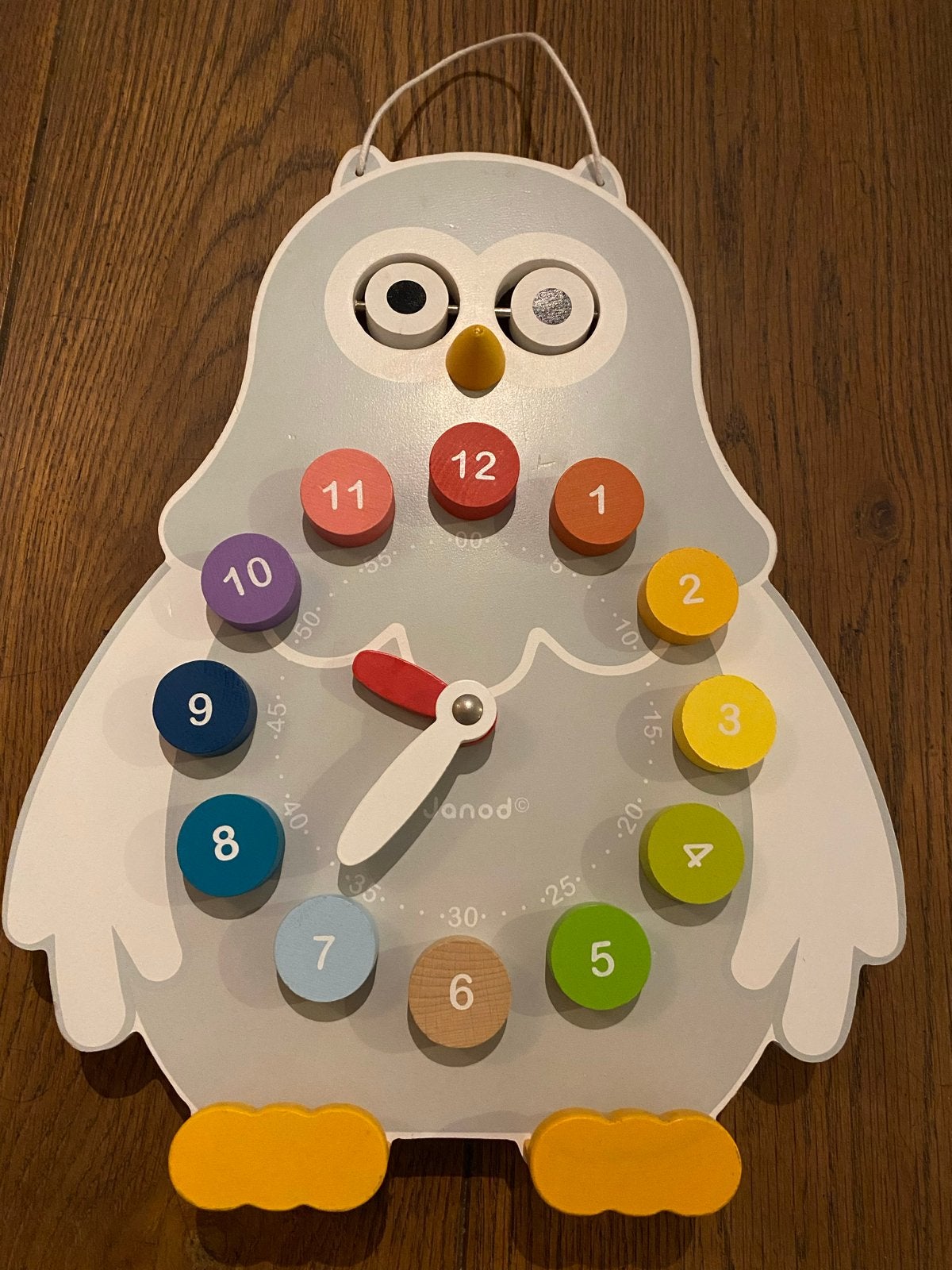 Janod Houten Uil Klok Puzzel - Leer Klokkijken, Ophalen of Verzenden, Gebruikt, Overige typen