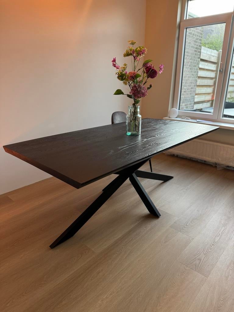 Zitmaxx Eettafel Zwart - rechthoekig, Ophalen, Gebruikt, 100 tot 150 cm, 200 cm of meer