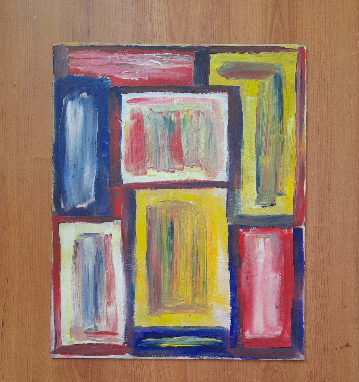 Schilderij abstract, Ophalen of Verzenden
