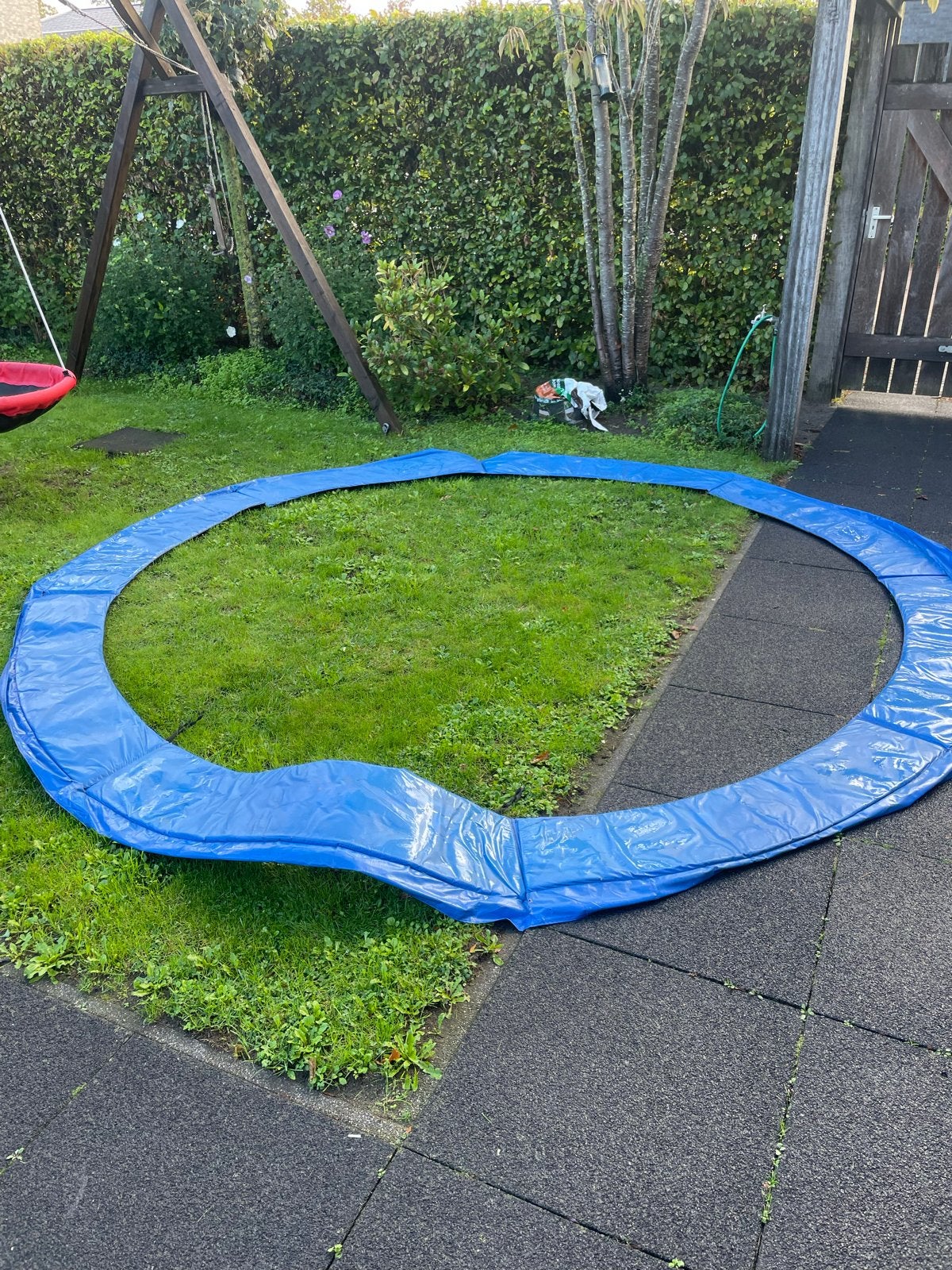 Blauwe trampoline rand 360 cm rond, Ophalen, Gebruikt