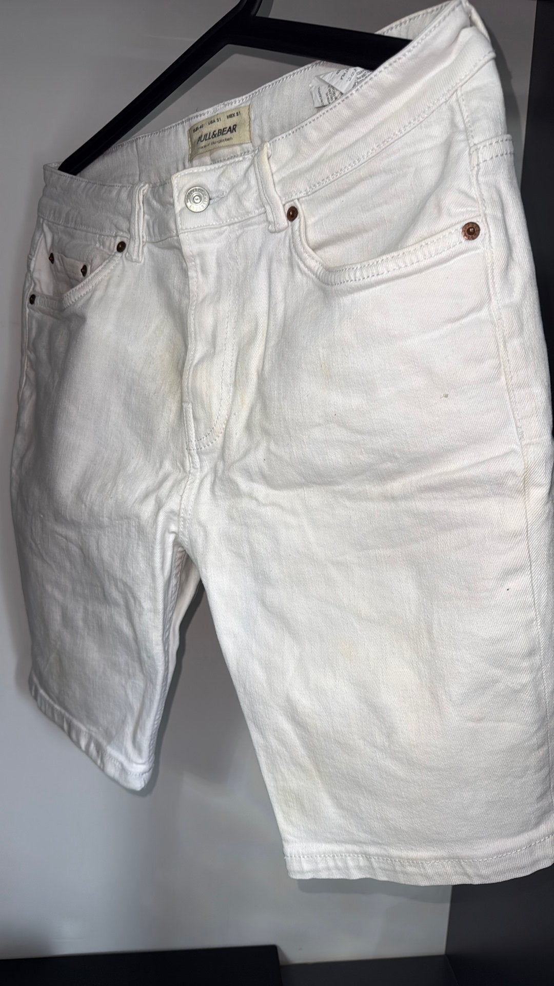 Witte zomer korte broekje, Ophalen, Zo goed als nieuw, Wit, W32 (confectie 46) of kleiner