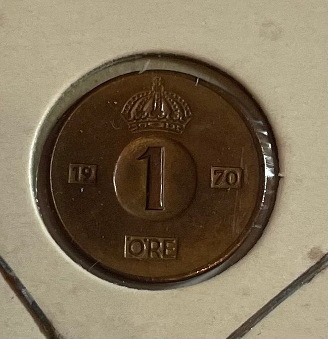 1 ore Zweden 1970, Ophalen of Verzenden, Overige landen