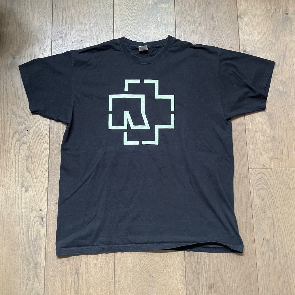 Rammstein Logo T-shirt – Zwart – Maat XL – A-199, Verzenden, Zwart, Onbekend, Maat 56/58 (XL)