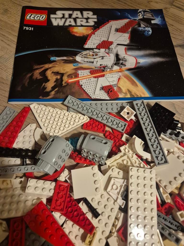 Lego Star Wars 7931 T-6 Jedi Shuttle, Ophalen of Verzenden, Zo goed als nieuw, Complete set, Lego