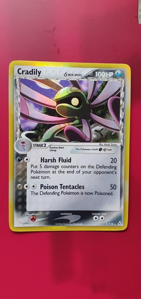 Cradily 2/110 holo pokemon kaart, Ophalen of Verzenden, Gebruikt