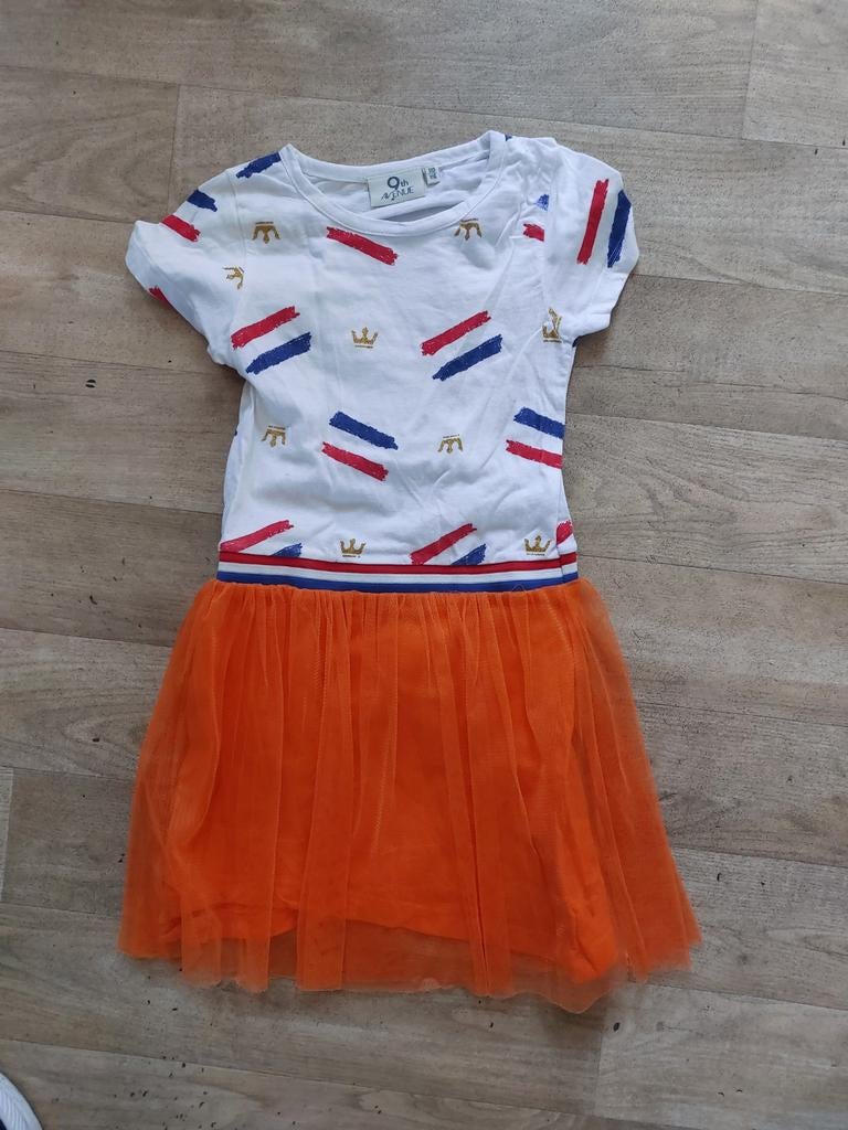 Oranje jurkjes t short 122 128 134 140, Ophalen of Verzenden, Nieuw, 122 t/m 128, Meisje