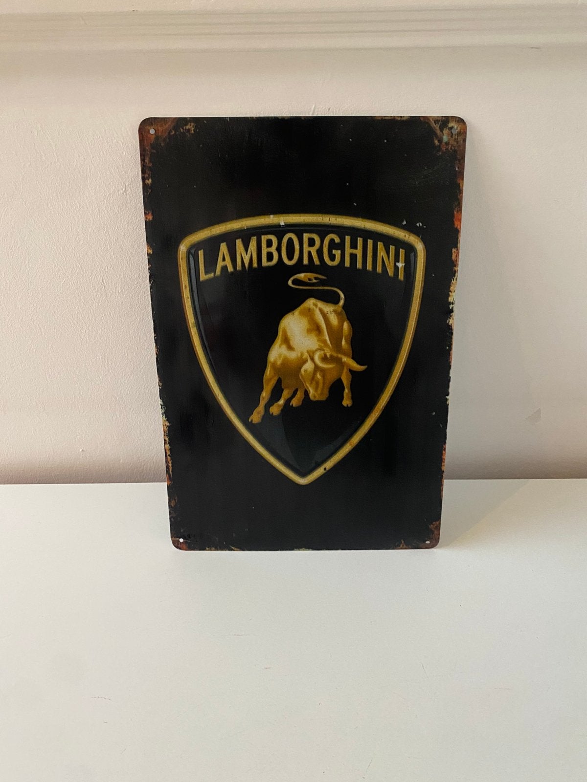 Lamborghini metalen poster, Ophalen of Verzenden, Zo goed als nieuw, Boek of Poster