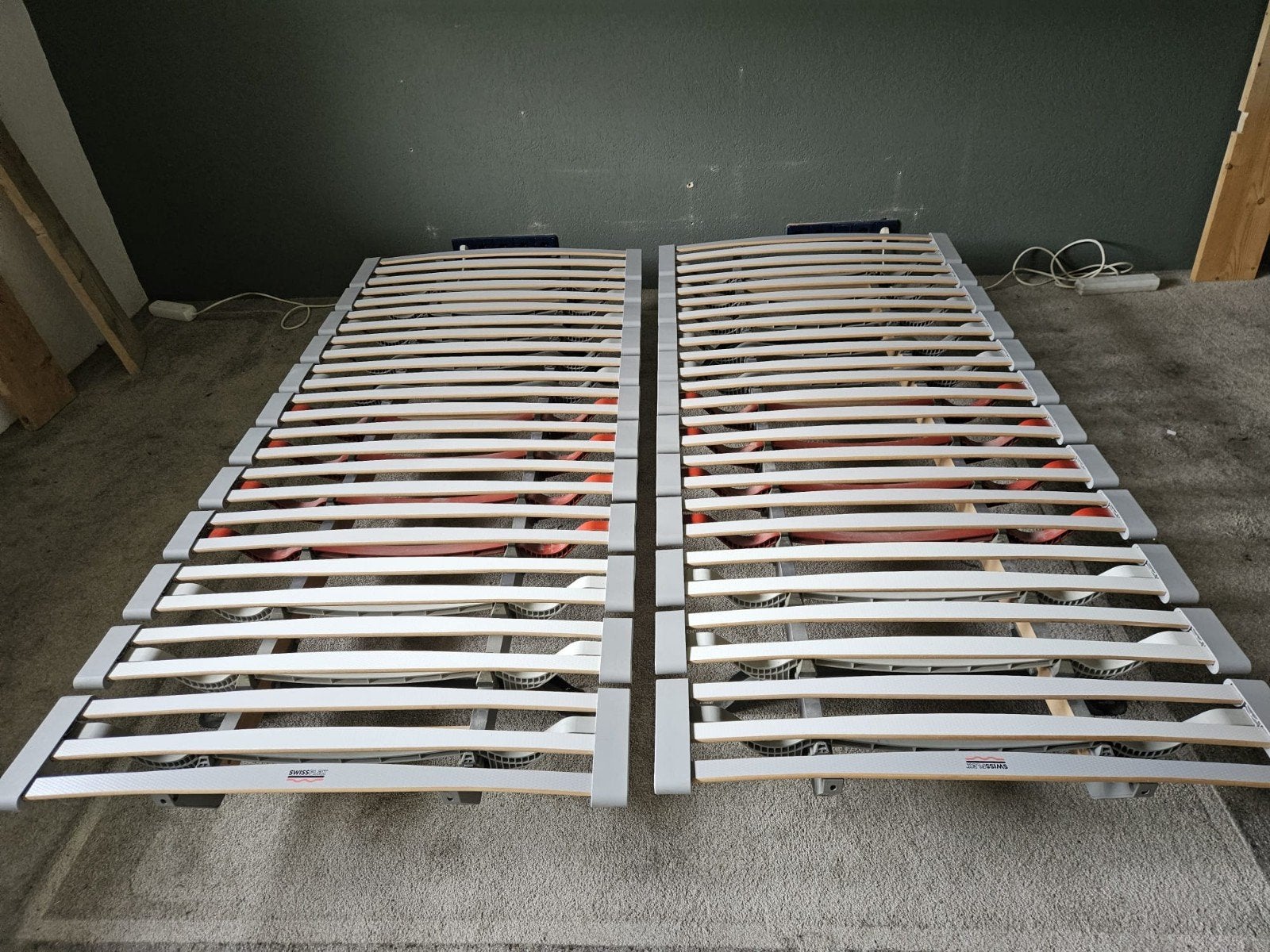 2x Swissflex lattenbodem 90x200 cm, type 505, Gebruikt, 90 cm, Eenpersoons, Ophalen of Verzenden