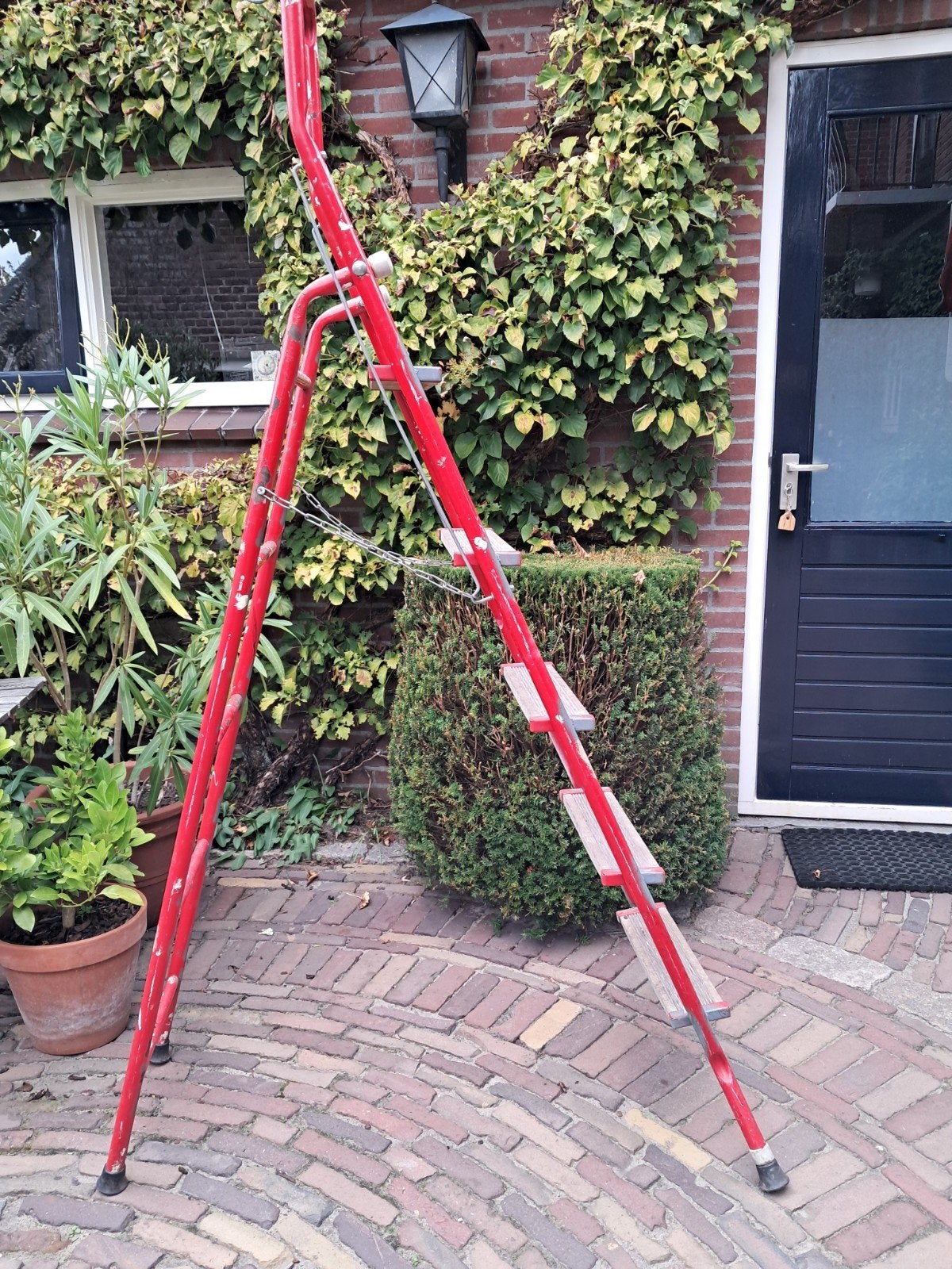 trap/ladder (3 m) van staal, Ophalen, 2 tot 4 meter