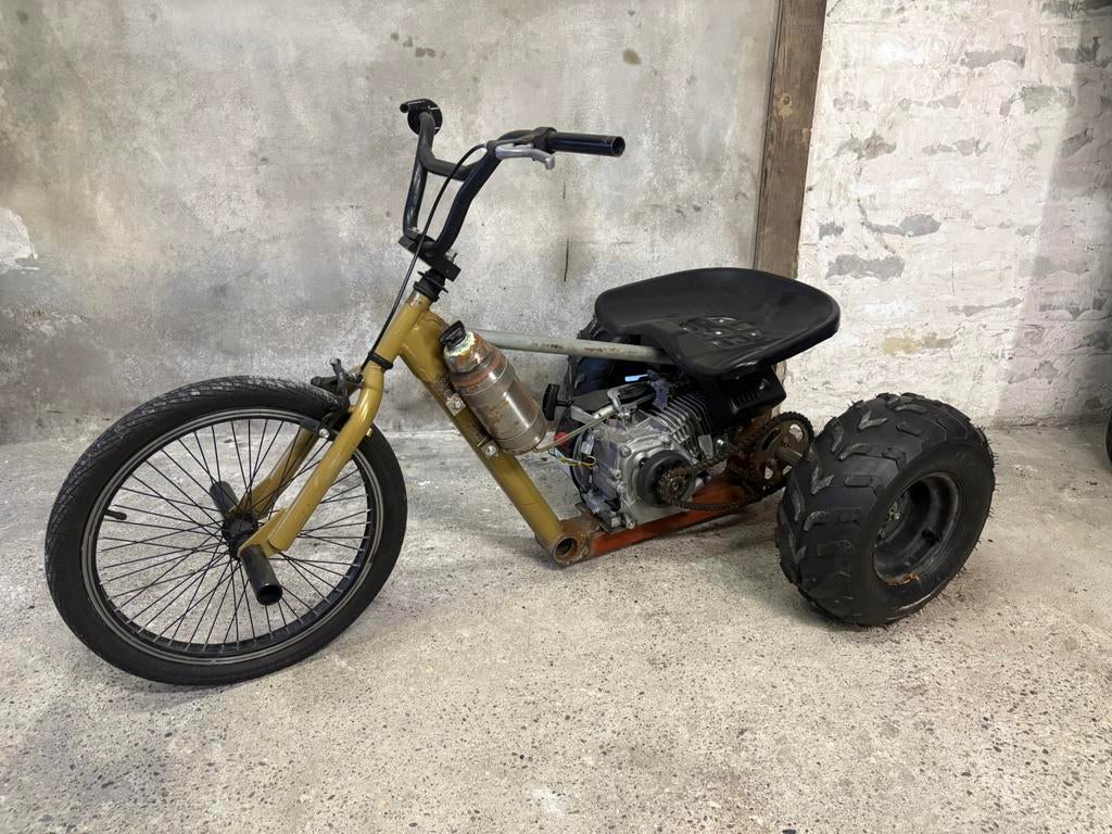 Drift trike bmx grasmaaier motor zelfbouw project, Ophalen, Gebruikt, Velgrem, Overige typen