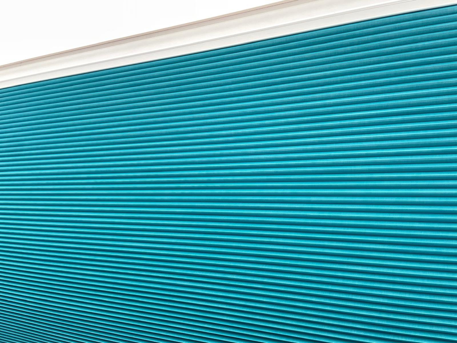 Luxaflex Duette Top down bottom up 3170x1340 turkois, Ophalen, Zo goed als nieuw